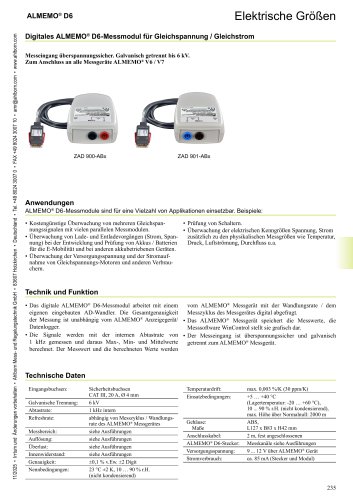 Schnelle digitale Messmodule f&uuml;r Gleichstrom, Gleichspannung, Gleichleistung