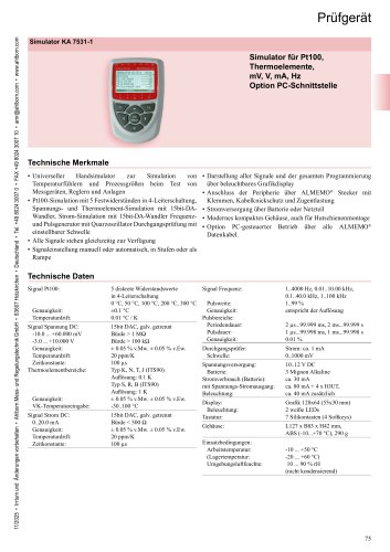 Simulator KA 7531-deutsch