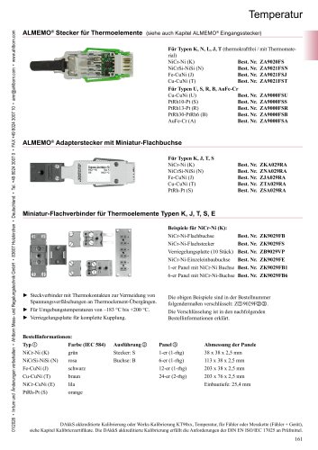 Stecker f&uuml;r Thermoelemente 