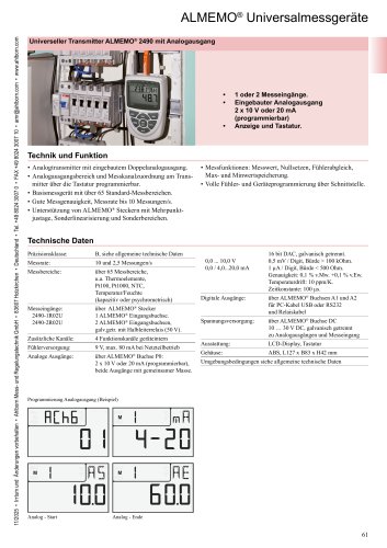 Transmitter ALMEMO&reg; 2490 