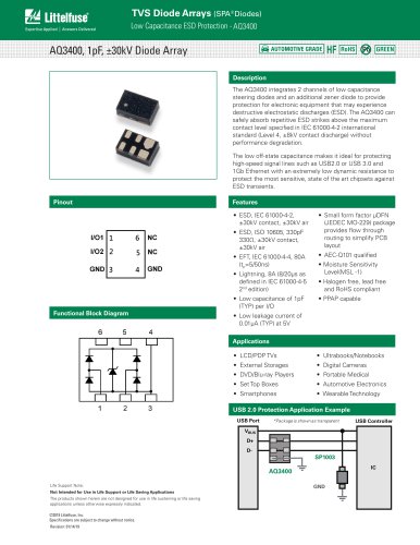 AQ3400, 1pF, ±30kV Diode Array