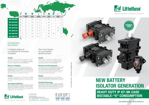 HEAVY DUTY IP 67-9K CASE BISTABLE-“0” CONSUMPTION