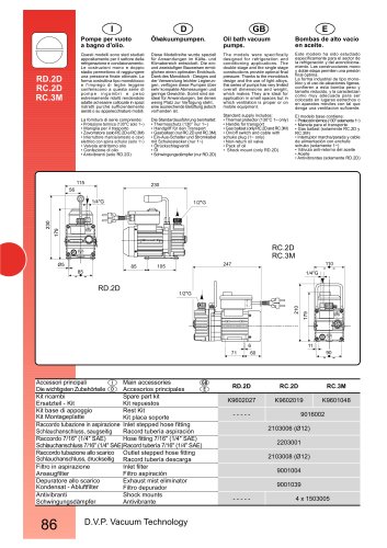 HIGH VACUUM PUMP RC.2D 220-240/50-60