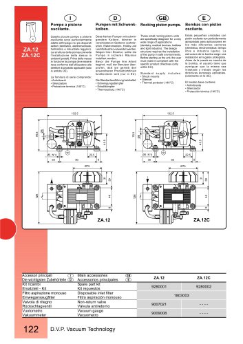 PISTON PUMP ZA.12 115V 60Hz