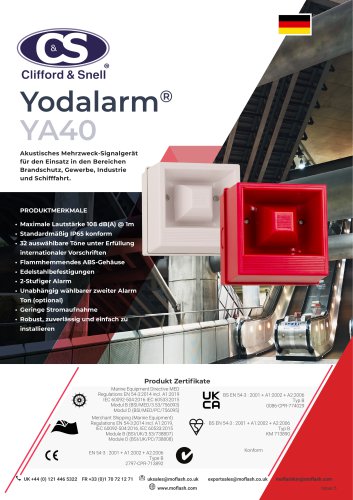 Datenblatt - Elektronische Sirene C&S YA40