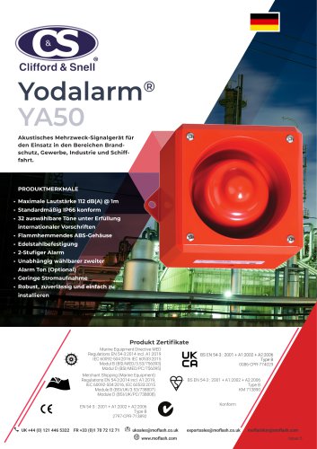Datenblatt - Elektronische Sirene C&S YA50