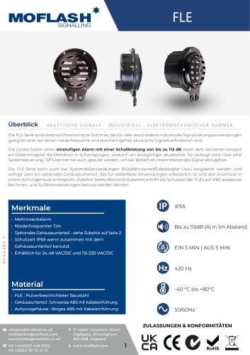 Datenblatt - Hupe FLE
