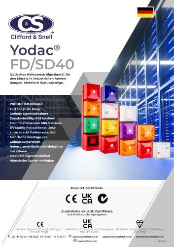 Datenblatt - Signalleuchte C&S FD40/SD40