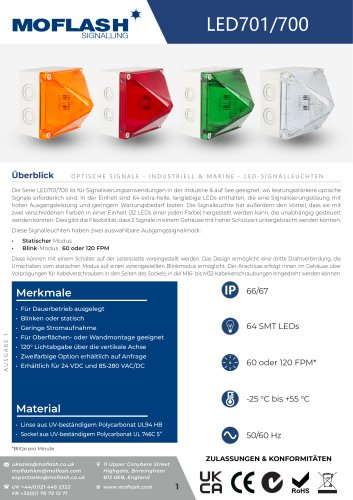 Datenblatt - Signalleuchte LED701-700