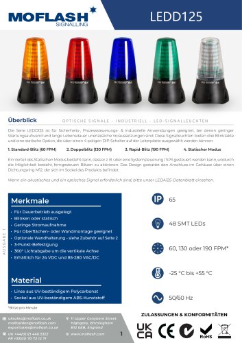 Datenblatt - Signalleuchte LEDD125