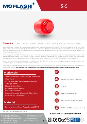 Datenblatt - Sirene IS-S