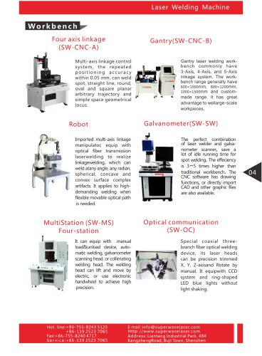 Superwave laser welding work bench