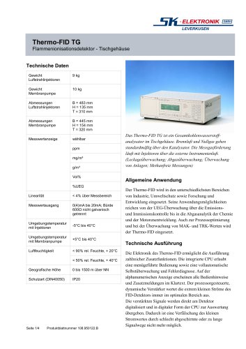 Thermo-FID TG