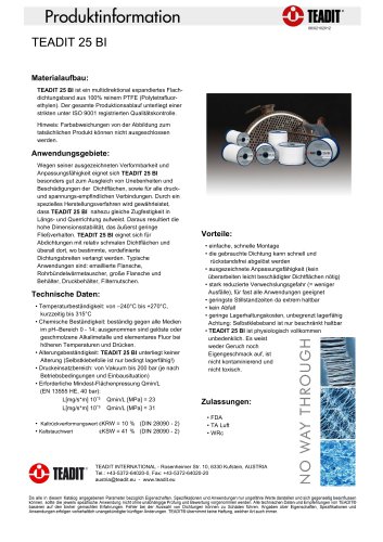 TEADIT 25 BI - PTFE Flachdichtungsband