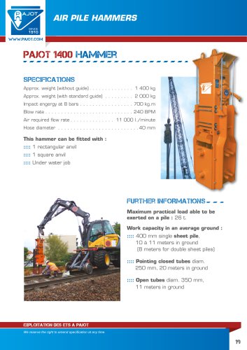 PAJOT 1400 hammer