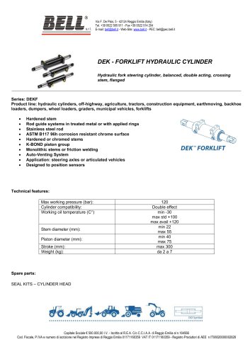 HYDRAULIC CYLINDERS DEK-F