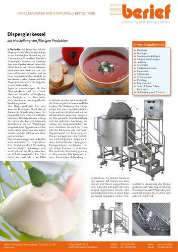 Dispergierkessel zur Herstellung von fl&uuml;ssigen Produkten