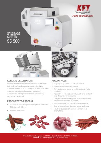 KFT - Cutter / Separator for fresh or cured sausages SC-500