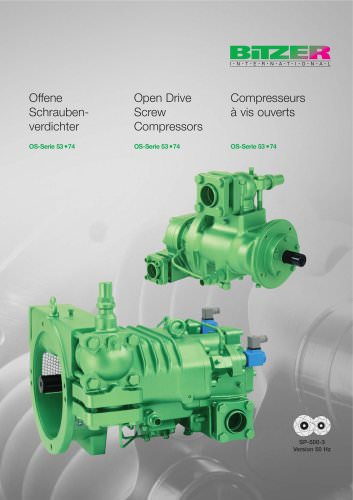 Open Drive Screw Compressors - OS53./OS74.  SP-500-3