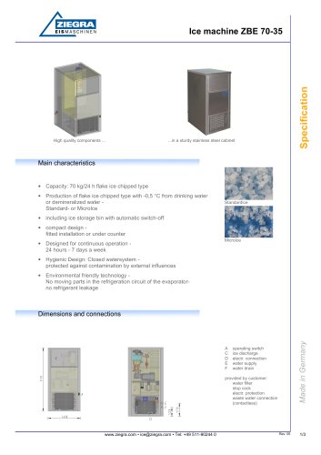 Ice machine ZBE 70-35