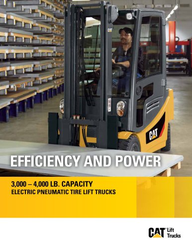 3,000 – 4,000 LB. ELECTRIC PNEUMATIC TIRE LIFT TRUCKS