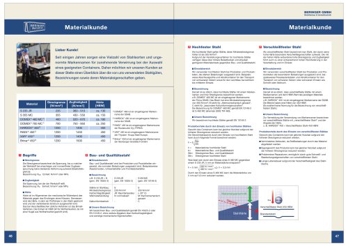 Die kleine BERINGER Materialkunde