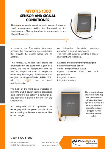 MYOTIS 1300 SENSOR AND SIGNAL CONDITIONER