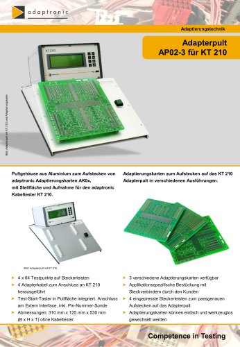 Adapterpult AP02-3 für KT 210