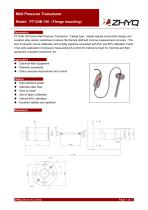 ZHYQ PT124B-126 Flexible melt pressure transmitter with flange mounting for plastic extruder