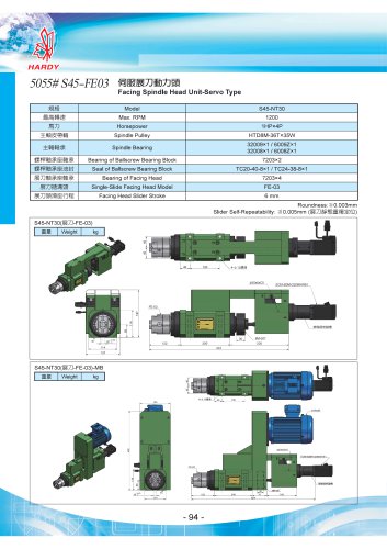 Facing Surfacing Spindle Unit