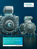 SIMOTICS XP, SIMOTICS FD and SIMOTICS HV explosionprotected motors