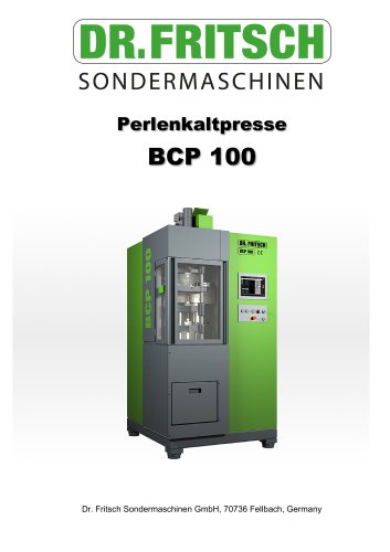 Perlenkaltpresse BCP 100