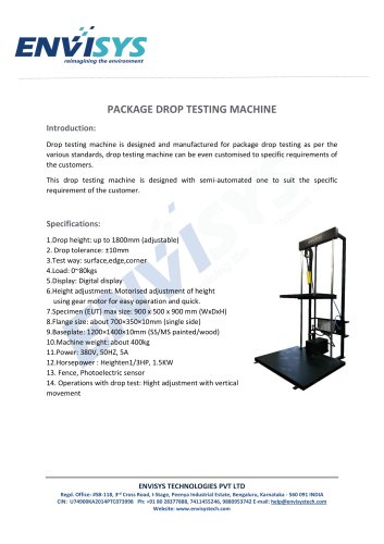 DROP TEST MACHINE