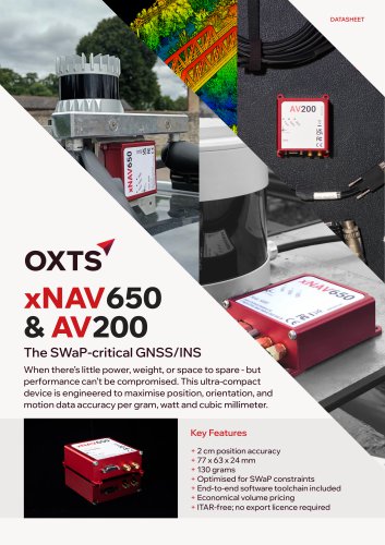 xNAV650 / AV200 GNSS/INS