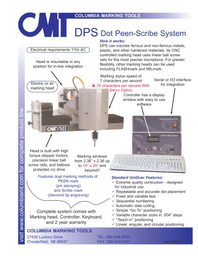 DPS Dot Peen Scribe System