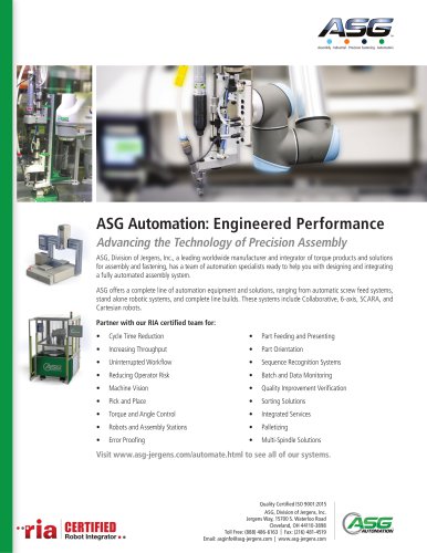 ASG Automation: Engineered Performance