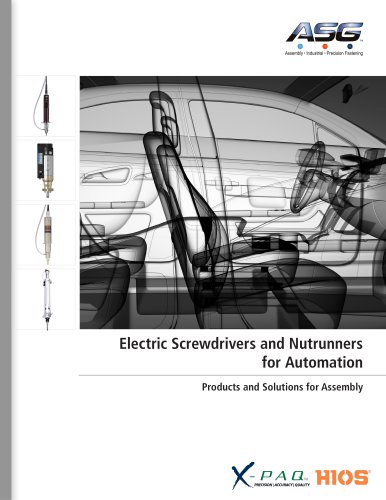 Electric Screwdrivers and Nutrunners for Automation