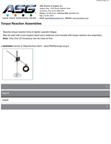 Torque Reaction Assemblies