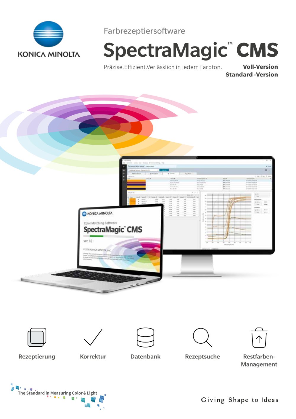 Farbrezeptiersoftware SpectraMagic&trade; CMS - Konica Minolta