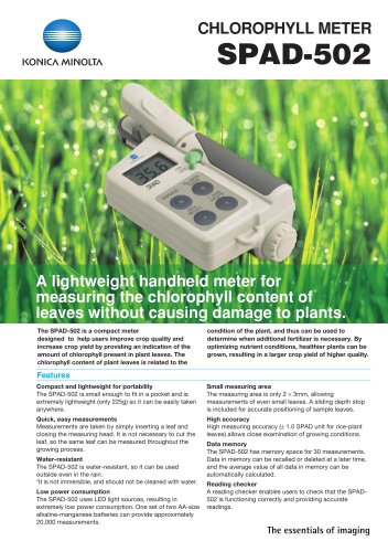 Chlorophyll Meter SPAD-502