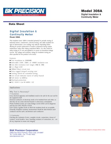 Digital Insulation & Continuity Meter