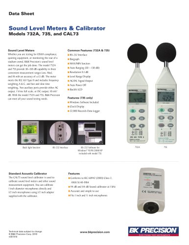 Digital Sound Level Meter with RS 232 Capability