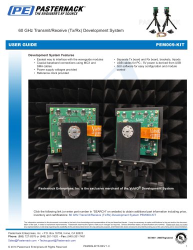 60 GHz Transmit/Receive (Tx/Rx) Development System