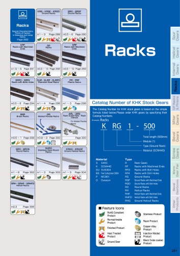 KHK Rack Gear Catalogue