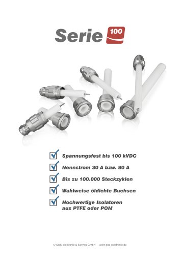 Serie 100 - einpolige HV Steckverbinder bis 100 kVDC