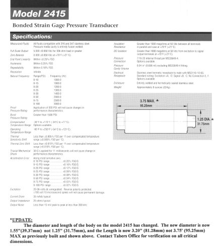 Discontinued Transducer Model 2415