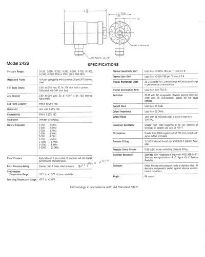 Discontinued Transducer  Model 2426