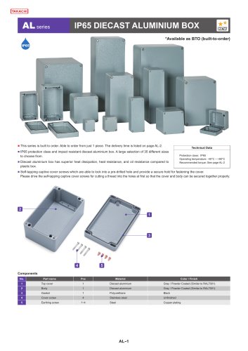 AL series - IP65 DIECAST ALUMINIUM BOX