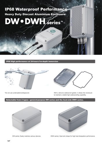 DWH series - IP68 HEATSINK DIECAST ALUMINIUM ENCLOSURE