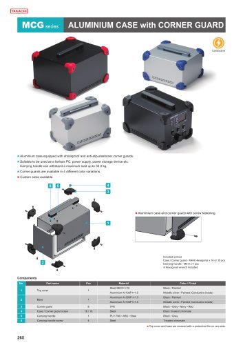 MCG series - ALUMINIUM CASE with CORNER GUARDS
